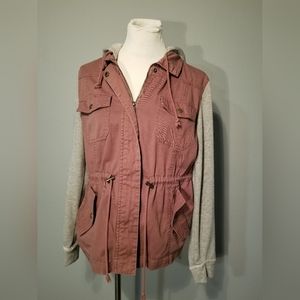 Mudd Large Zip Up Mauve Jacket